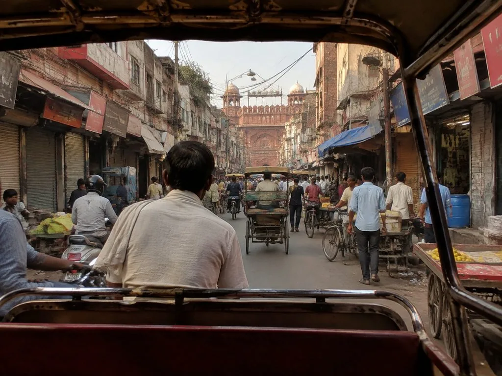 Chandni Chowk, the market street facing the Red Fort