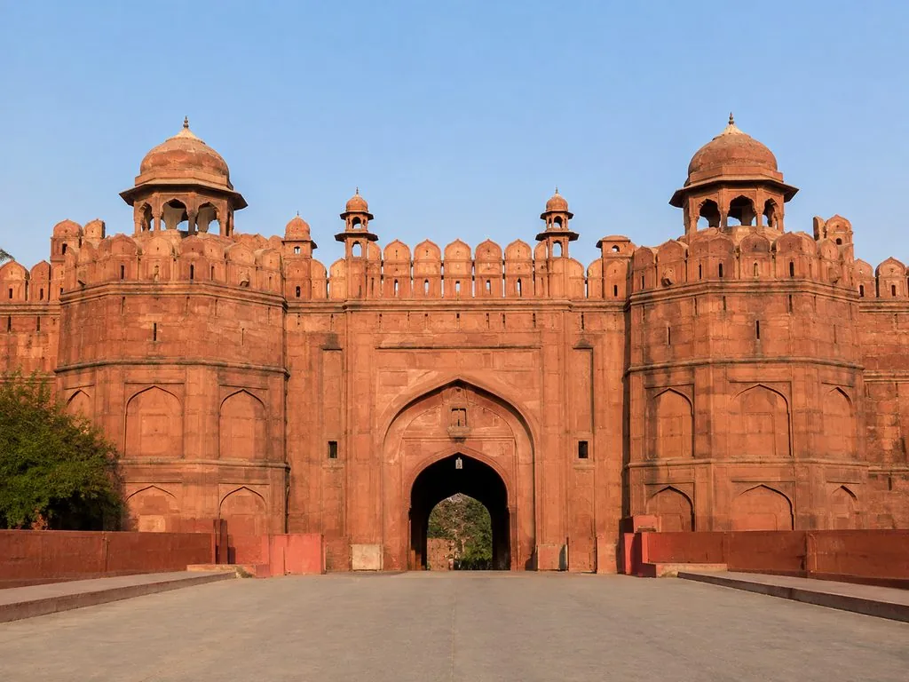 The Lahori Gate of the Red Fort, the west gate facing Chandni Chowk